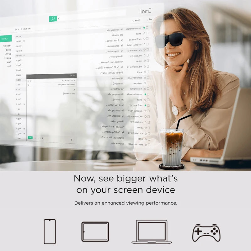 RayNeo TCL NXTWEAR AIR AR Glasses 140inch Portable HD Giant Screen Dual Full HD Micro-OLED Display Private Cinema for Phone