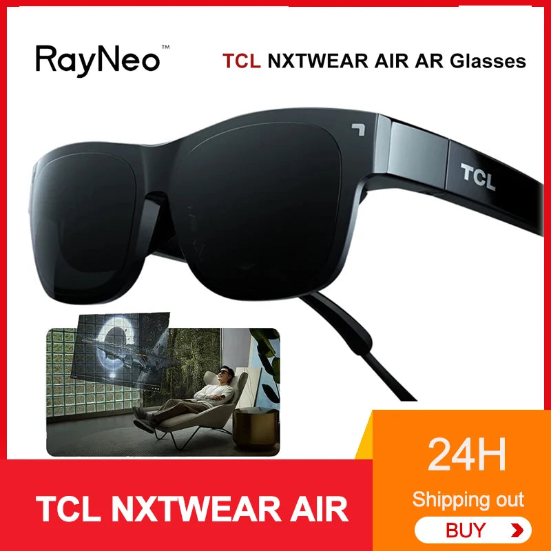 RayNeo TCL NXTWEAR AIR AR Glasses 140inch Portable HD Giant Screen Dual Full HD Micro-OLED Display Private Cinema for Phone