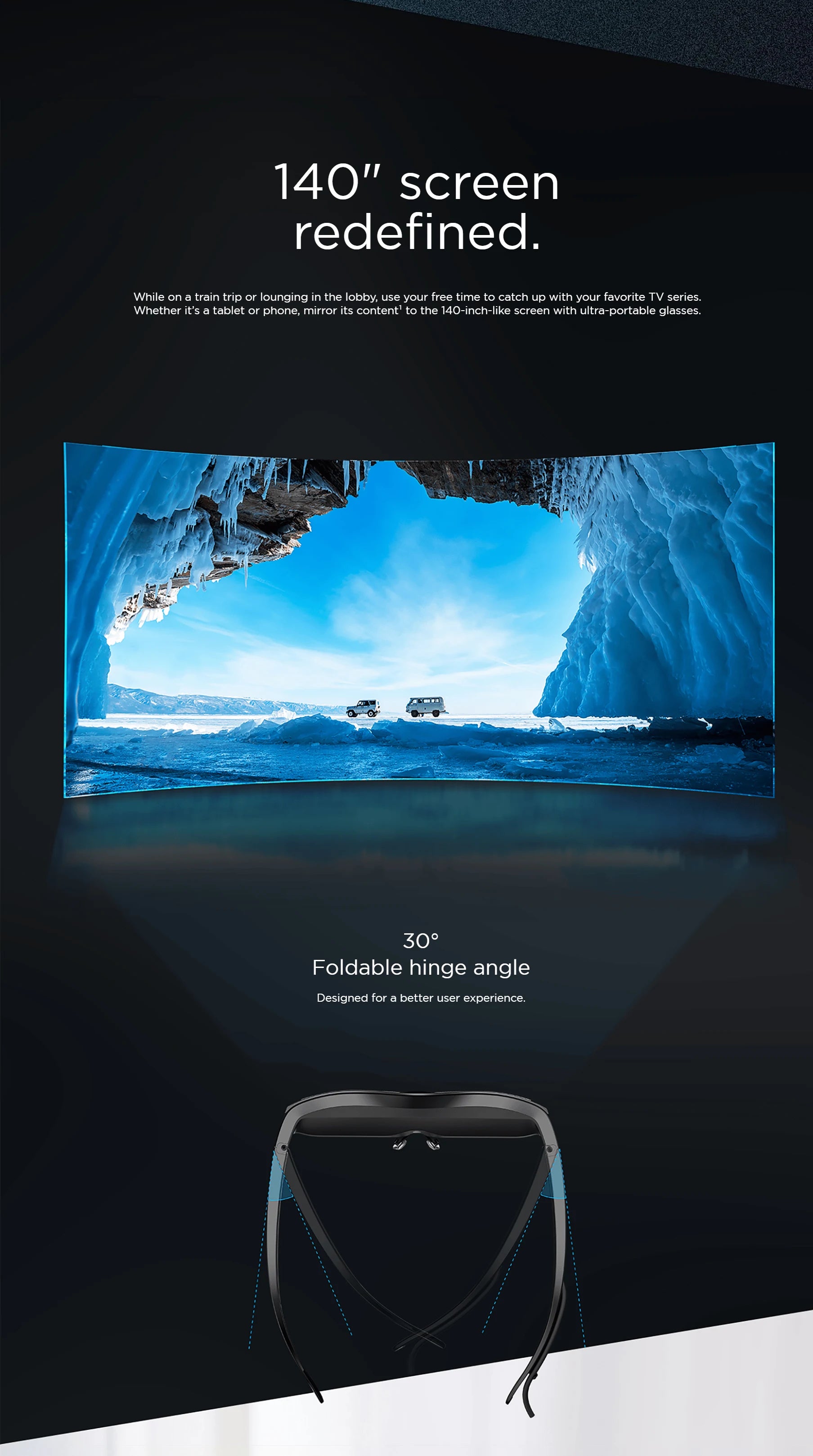 RayNeo TCL NXTWEAR AIR AR Glasses 140inch Portable HD Giant Screen Dual Full HD Micro-OLED Display Private Cinema for Phone
